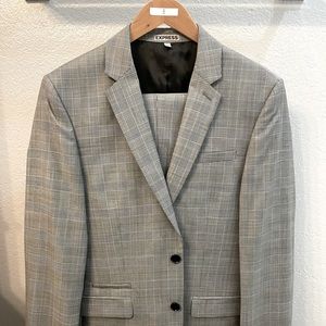NWOT Gray Checker Striped Suit from Express